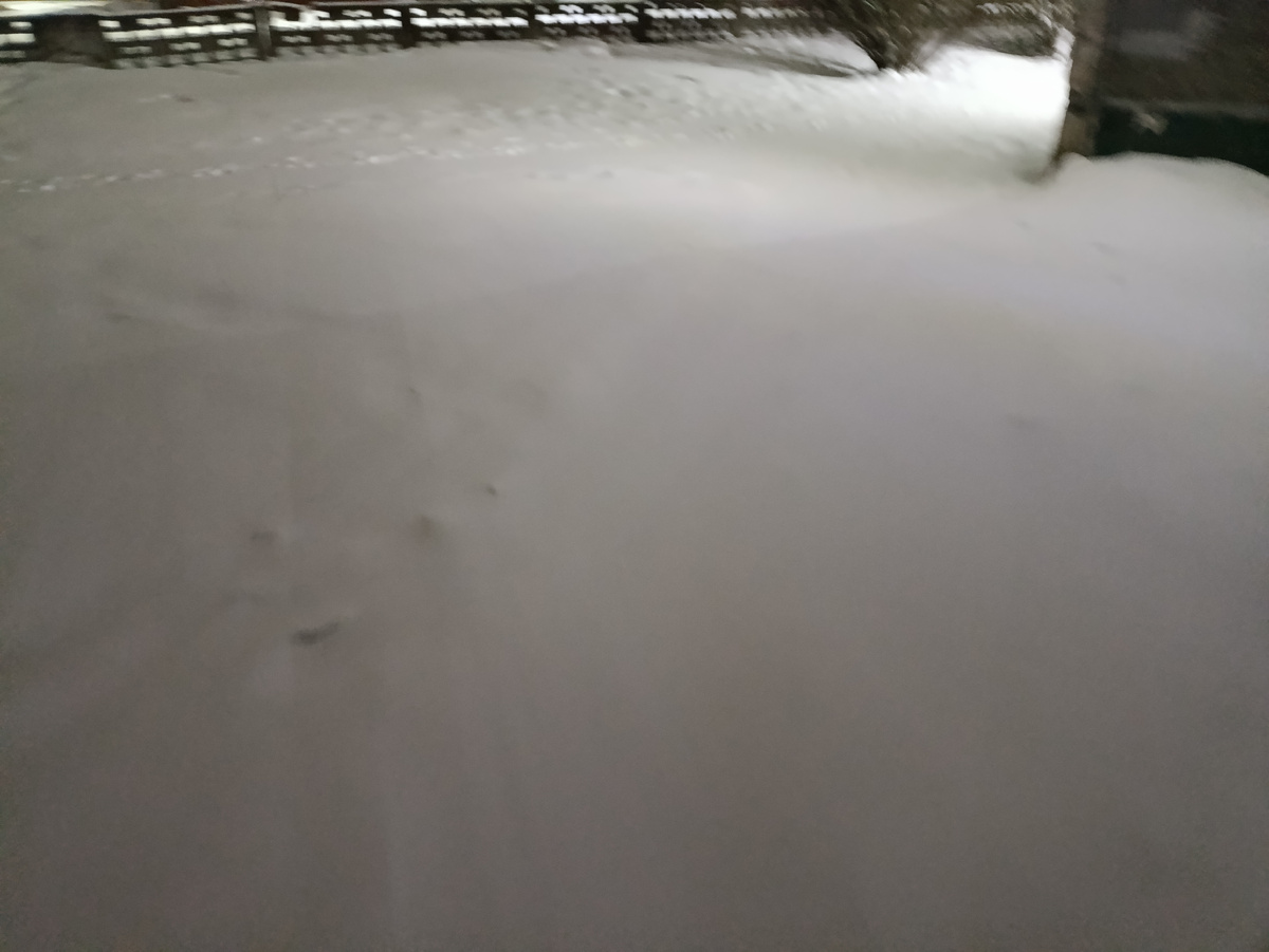 Это в 5.30 вышла, а там все тропинки замело