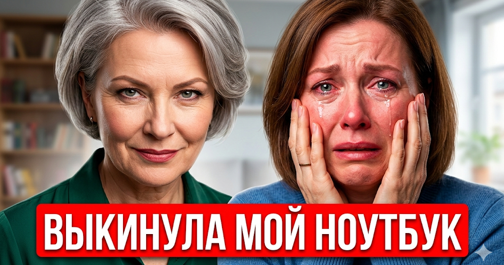 — Свекровь пришла с проверкой и выкинула в мусоропровод мой дорогой рабочий ноутбук, решив, что это "игрушка, отвлекающая от быта"