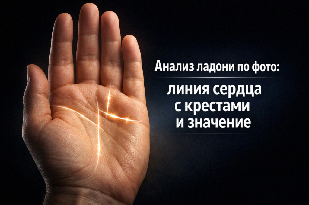    Детальный анализ линии сердца на ладони с крестами admin