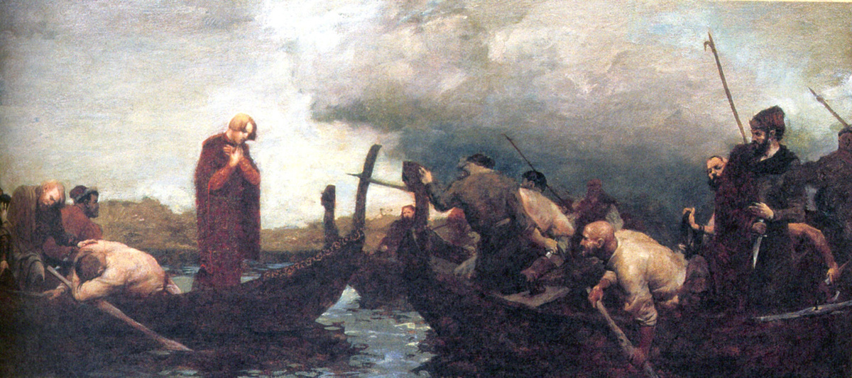 Е. Кравцов "Убиство князя Глеба".