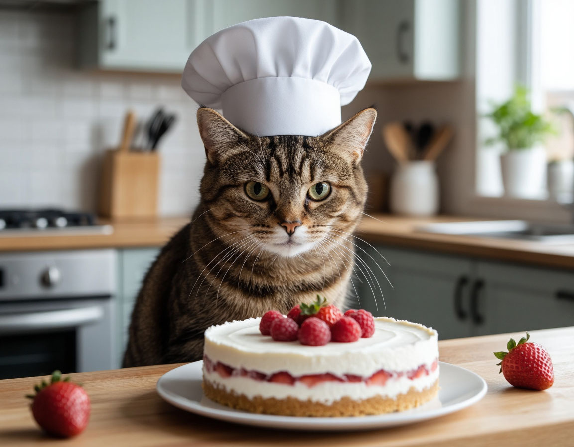 Творожно-клубничный чизкейк без выпечки