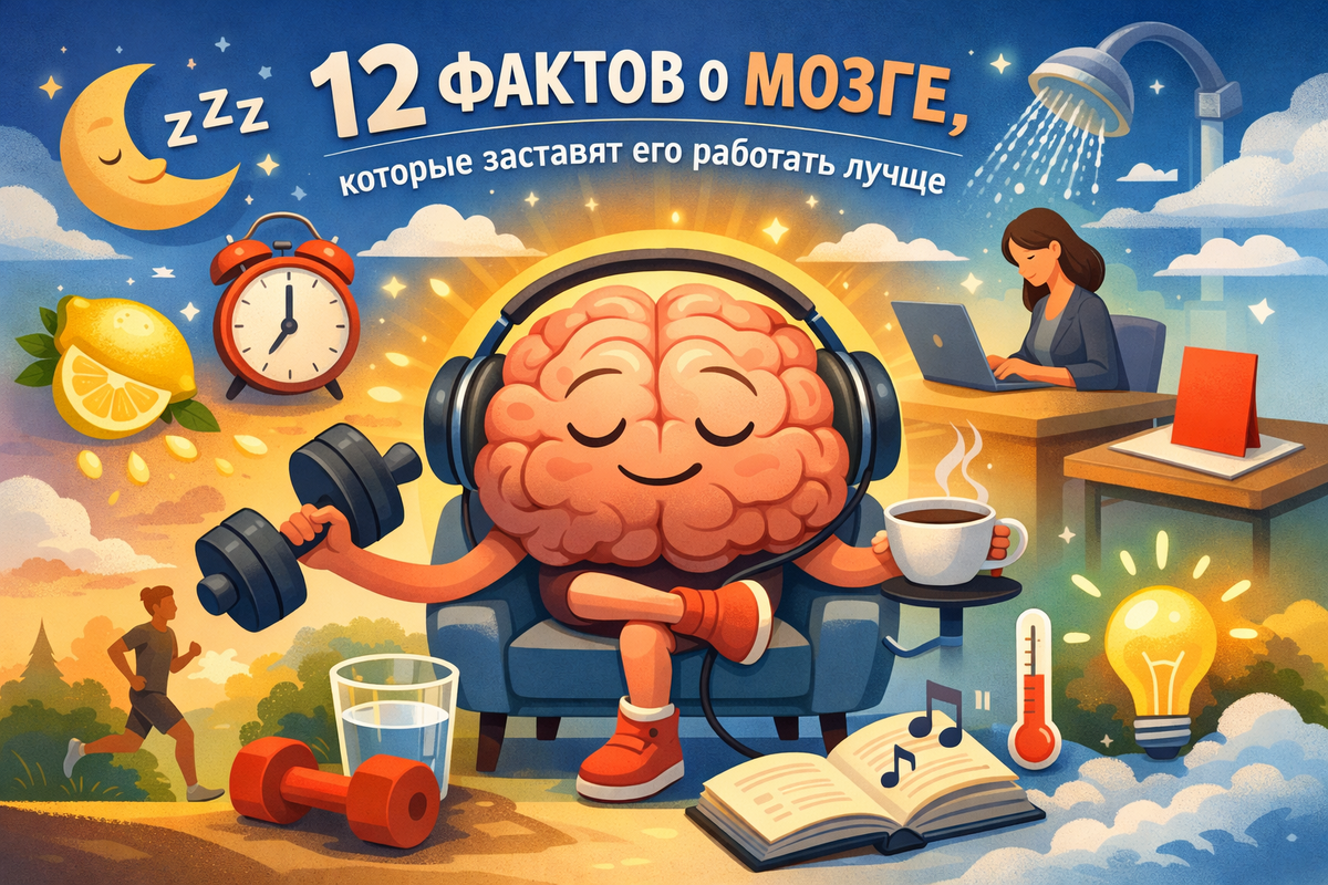 12 фактов о мозге, которые заставят его работать лучше
