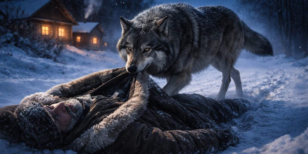 Он спас волчонка из капкана. Через год его нашли в снегу без сознания - и из темноты вышел тот самый волк.