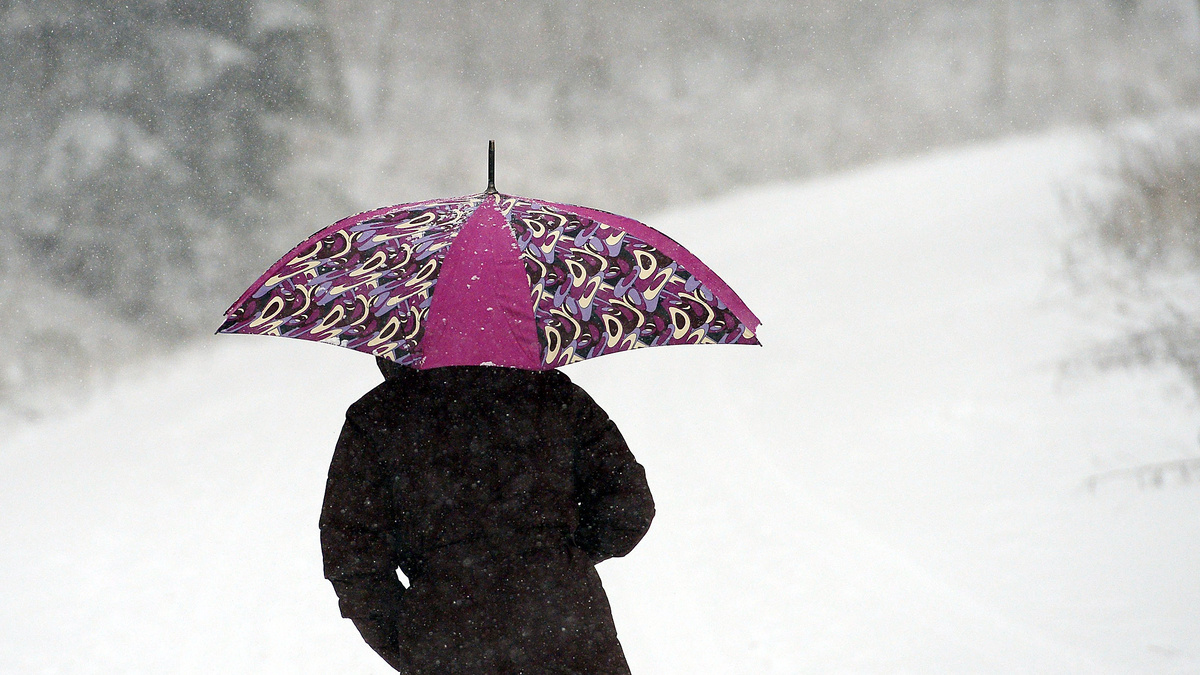    погода зима снег осадки зонтик глп