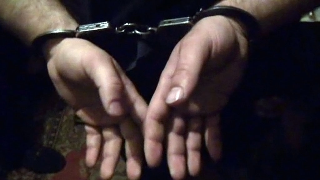    убийца полицейского на МКАДе Рашидов Немат Ильхам оглы задержание 4 руки в наручниках