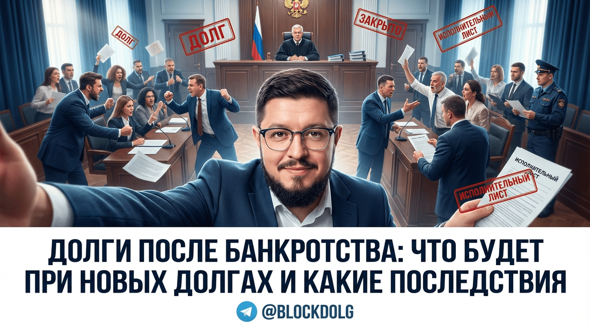    Долги после банкротства и новые задолженности Максим