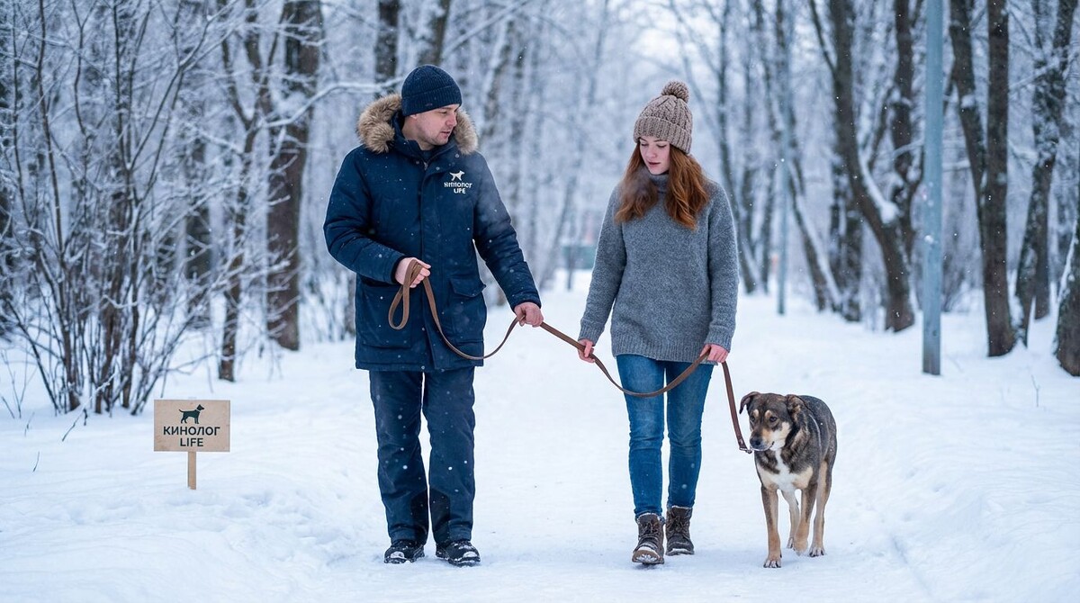 команда место для собаки — питомец лежит на лежанке в квартире