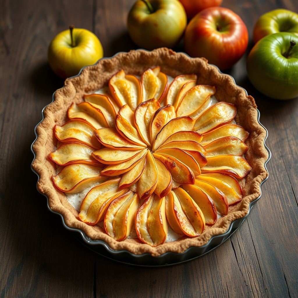 Яблочный пирог по-нормандски