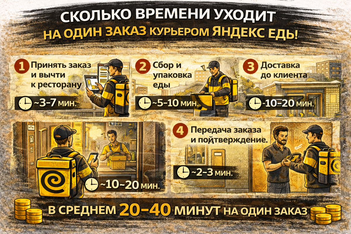 Время на один заказ