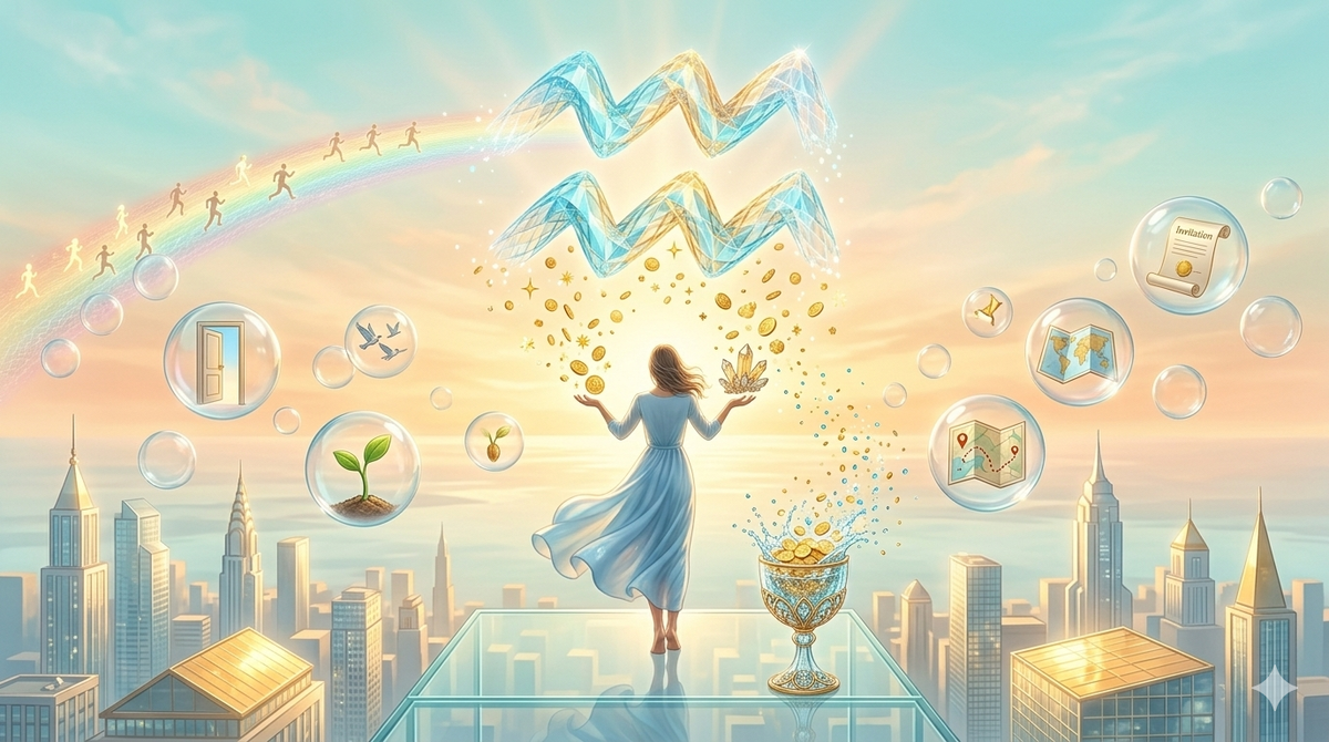 Водолей, март включает зелёный свет. Деньги, которые задерживались, — пошли. Возможности, которые казались закрытыми, — распахнулись. Затмение в твоём финансовом секторе не про потери, а про пробуждение. Лови, пока летит. И не спрашивай, заслужил ли. Просто бери. 💧💰✨