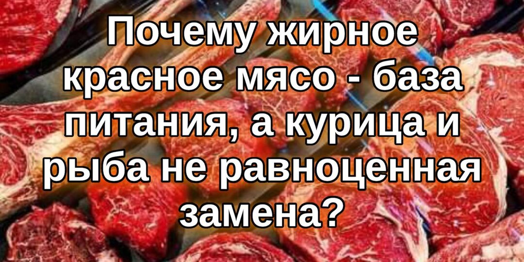 Почему жирное красное мясо — база питания, а курица и рыба не равноценная замена