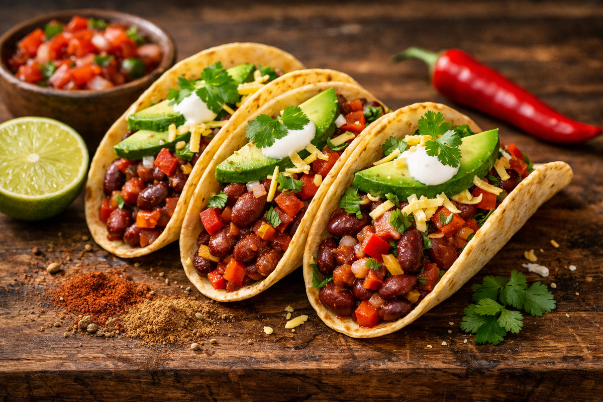 Тако с фасолью 