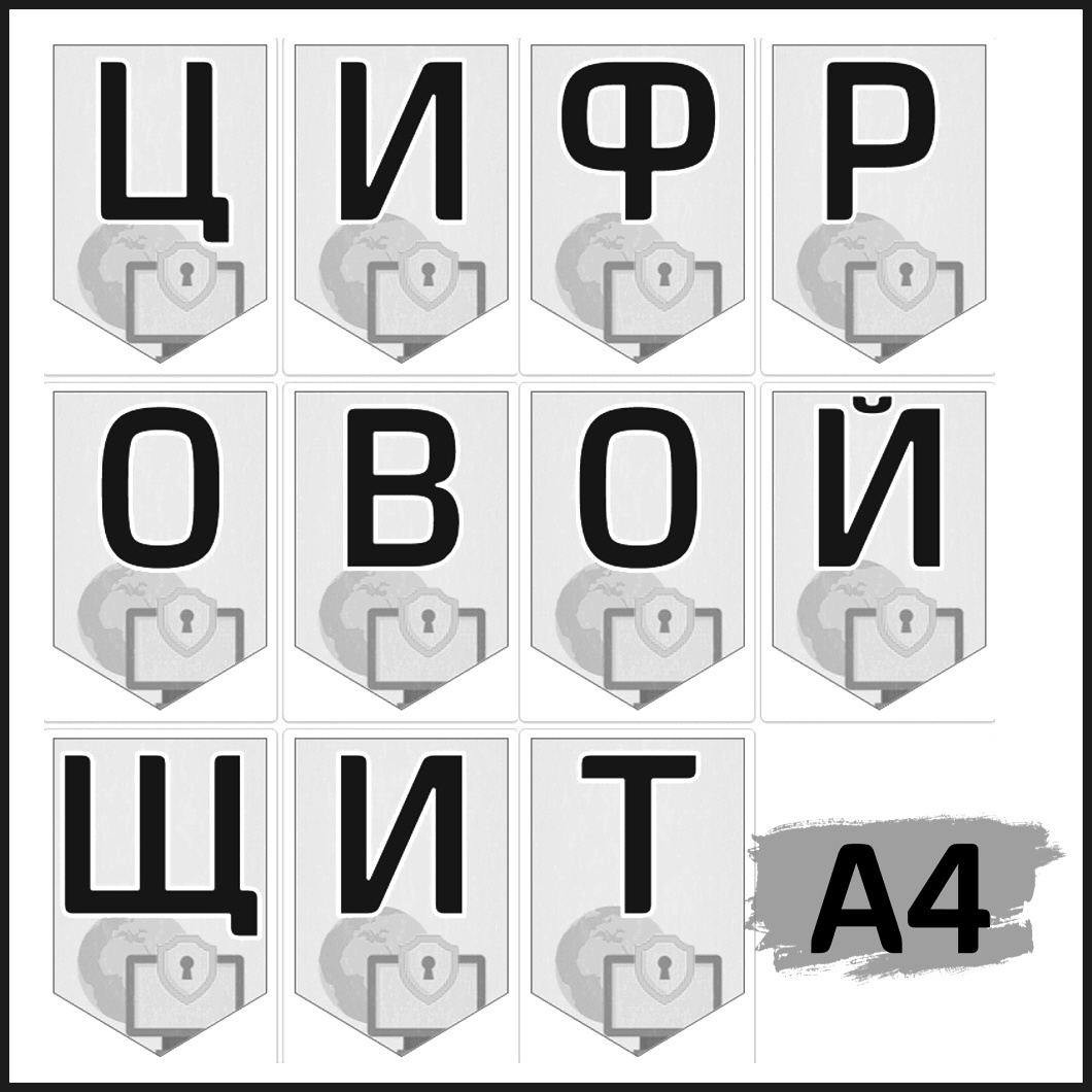Черно-белые флажки «Цифровой щит. Основные правила безопасности в сети Интернет»