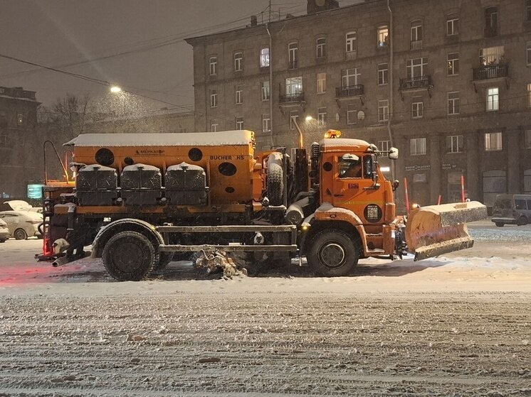    Техника и рабочие быстро расчищали автомобильные и пешеходные дороги. Фото: архив МК в Питере