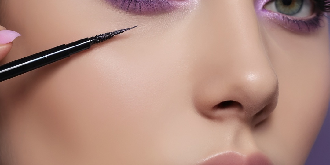 Как сделать макияж с использованием сиреневых подводок