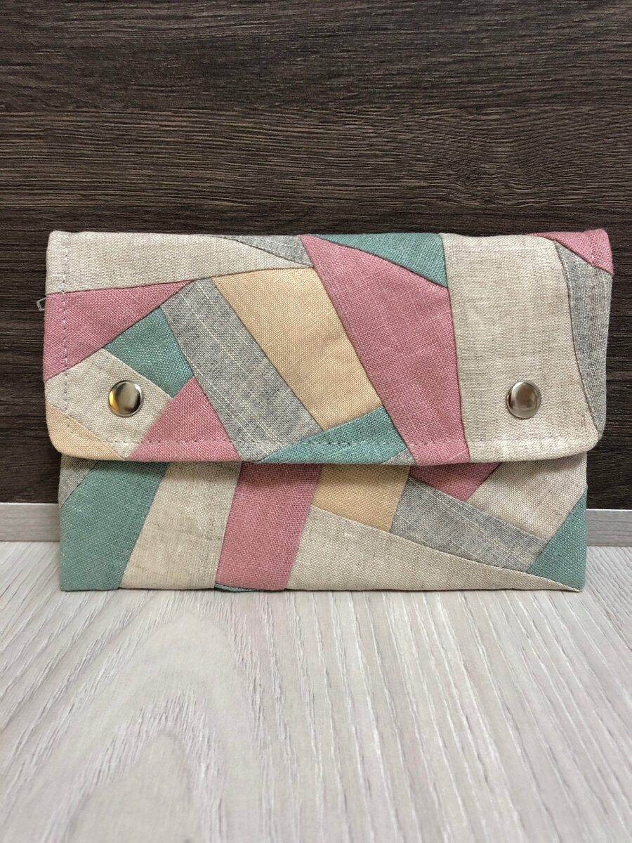 косметичка из льняных лоскутов, сшила я Светлана "О рукоделии, и не только."