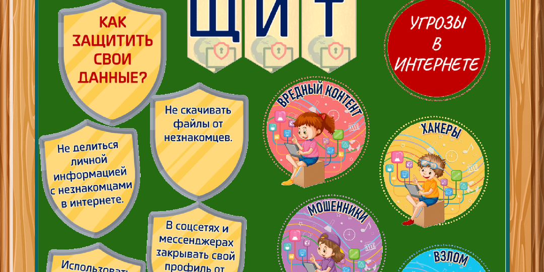 Оформление доски «Цифровой щит. Основные правила безопасности в сети Интернет». Разговоры о важном 02.03.26.