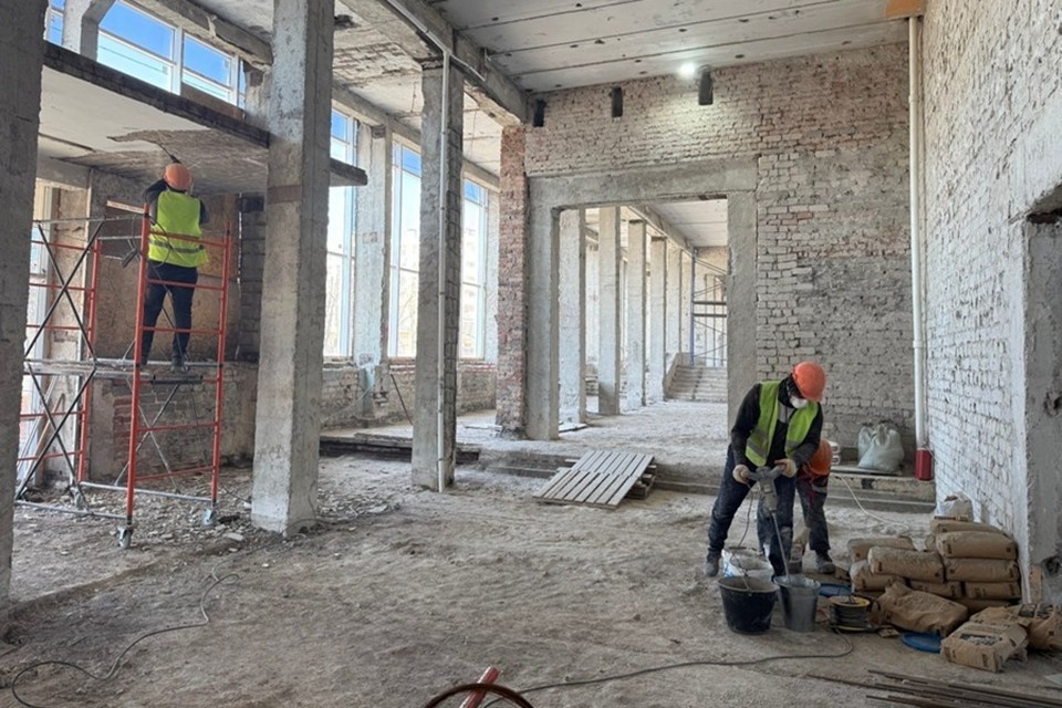    В здании Центрального ЗАГСа в Мариуполе завершили демонтажные работы. Фото: Представительство Санкт-Петербурга в Мариуполе