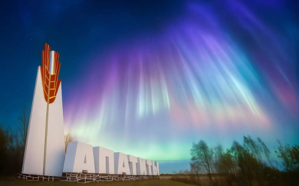 #Апатиты #северное сияние #север