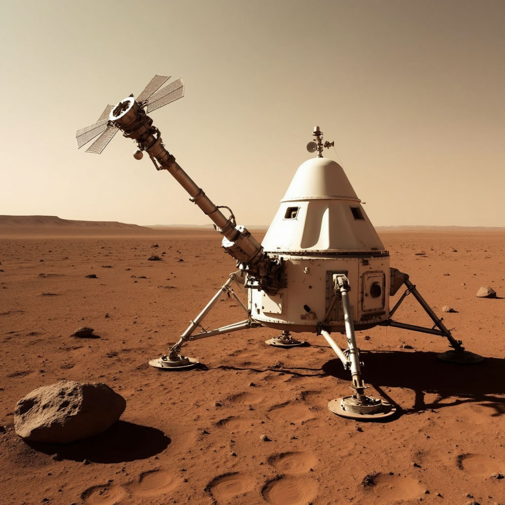 Викиинг-1 и Викинг -2 на Марсе. Источник фото ИИ