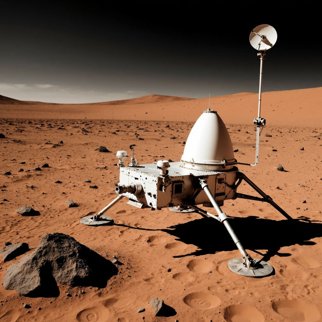 Викиинг-1 и Викинг -2 на Марсе. Источник фото ИИ