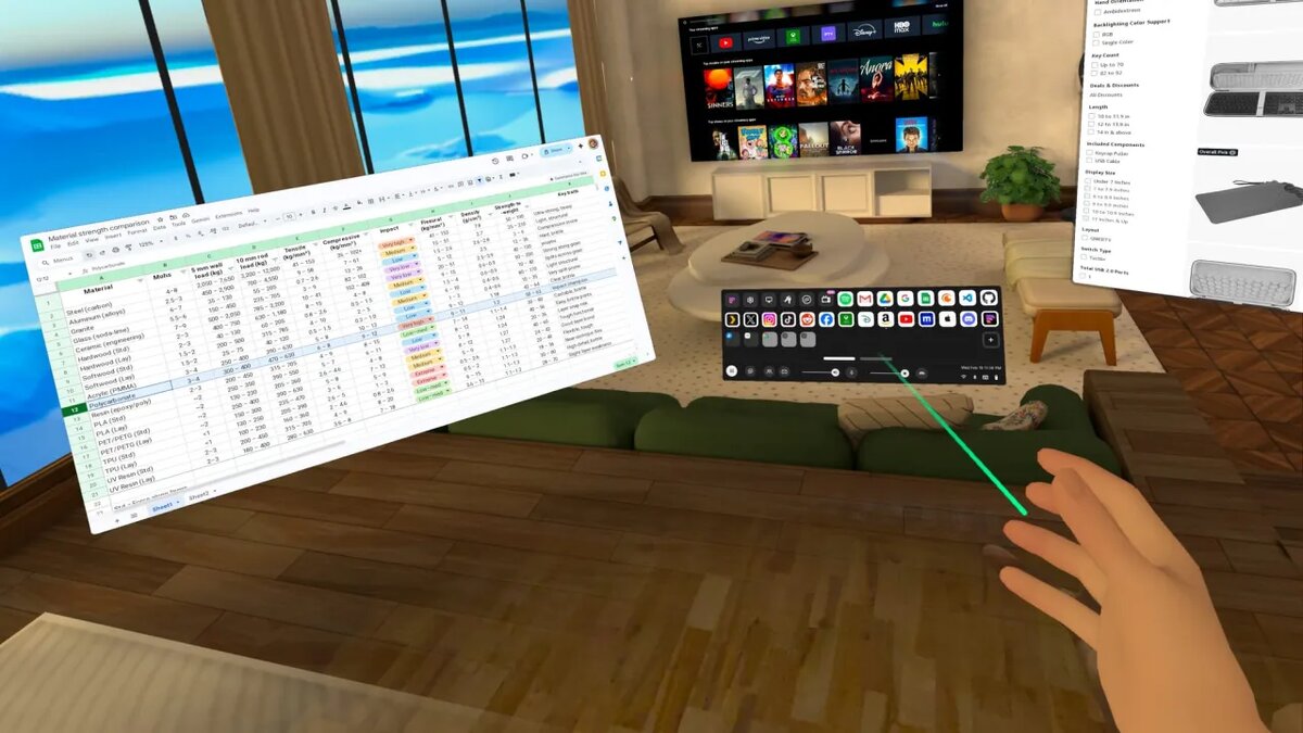 Скриншот: уникальная функция Fluid — частичный режим passthrough.