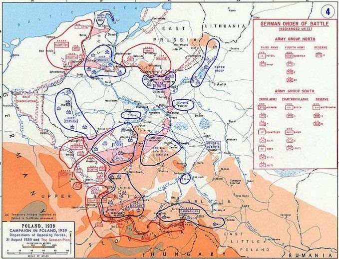 Диспозиция сил противников на 31 августа 1939 года и польская кампания 1939 года