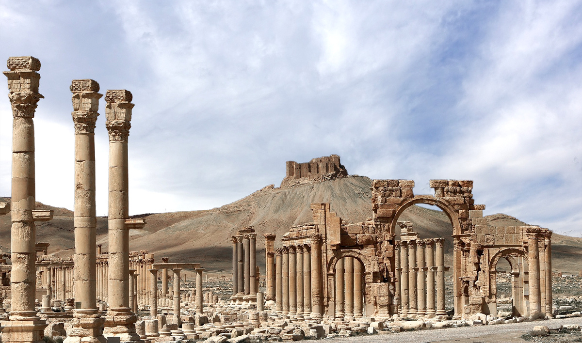 Руины Пальмиры до конфликта 2015 года. Сирия.