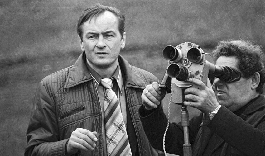 Михаил Ножкин на съемках