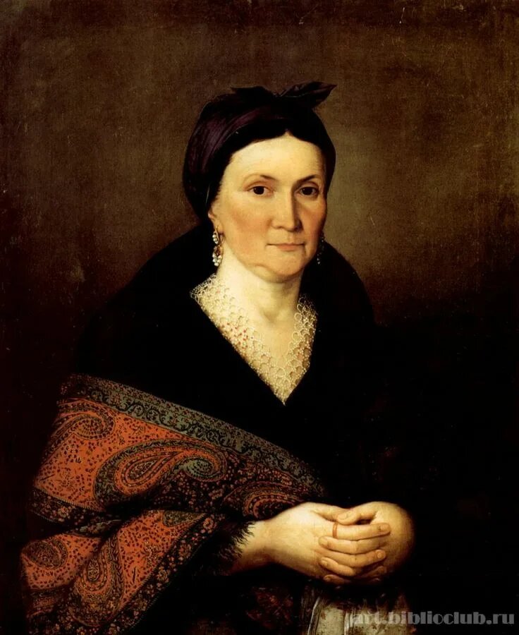 Обратите внимание на украшение на её груди - скромненькое какое ожерелье. Как вы думаете, кто перед вами: купчиха или дворянка? 