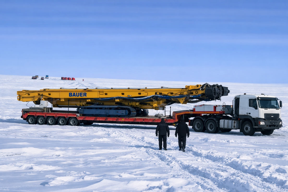 Перевозка буровой стрелы