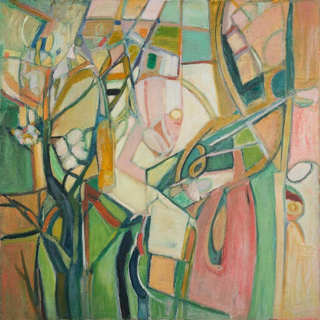 Весна. Картинка создана нейросетью GigaChat по запросу автора в стиле Василия Кандинского.