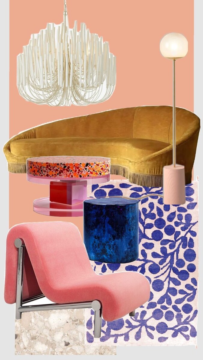 Концепт гостиной для юной девушки