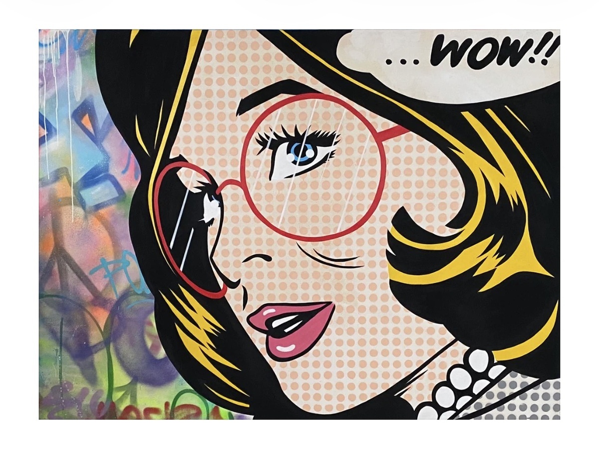 Картина "wow” Степана Краснова, была продана на аукционе Vladey за 3000€ , ( при старте торгов со 100€)