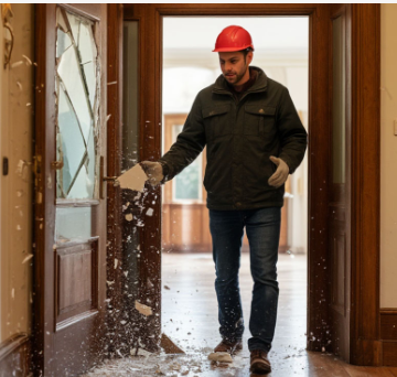 Дверь больше не тугая. Двери больше просто нет.