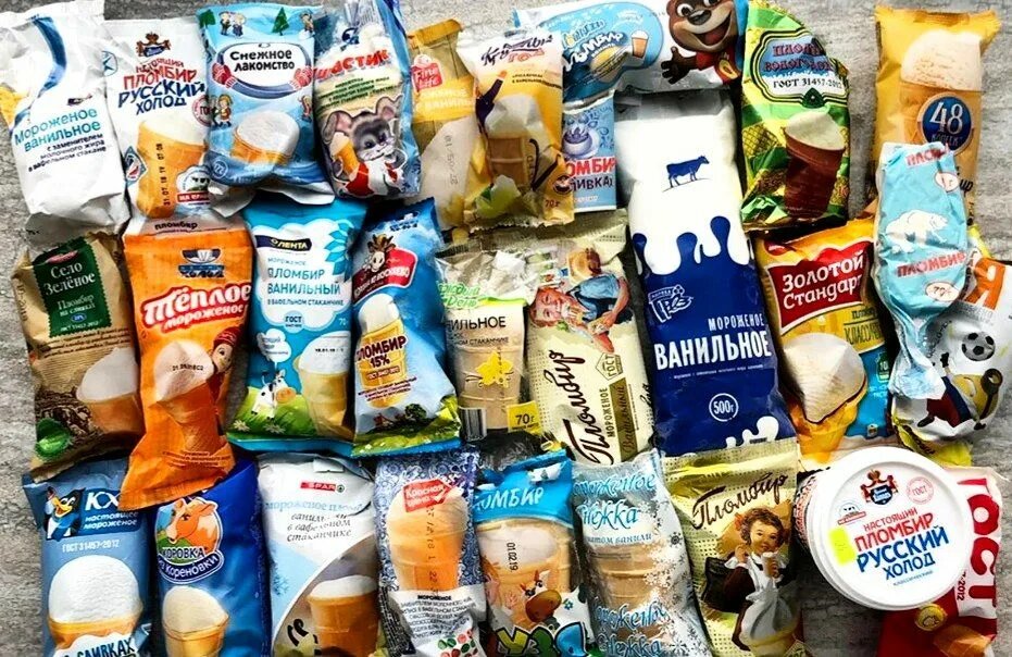 Современный ассортимент мороженого. Фото из открытых источников.