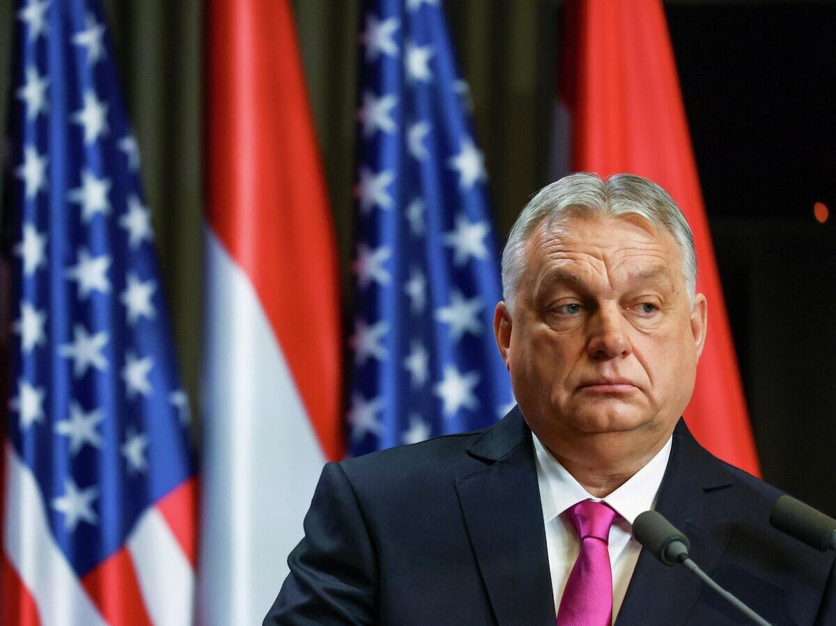    Премьер-министр Венгрии Виктор Орбан на совместной пресс-конференции с госсекретарем США Марко Рубио | © REUTERS / Bernadett Szabo