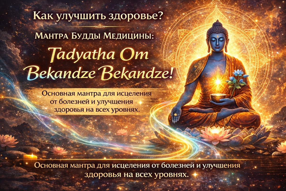 МАНТРА БУДДЫ МЕДИЦИНЫ: 🌈 Tadyatha Om Bekandze Bekandze! Исцеление от болезней и тревог 🧘‍♂️ Слушай для гармонии души и тела!