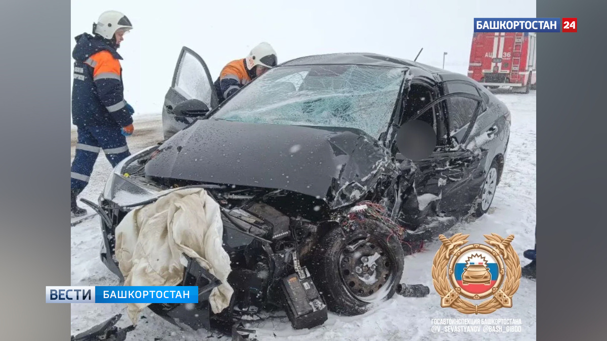     На трассе Зирган - Нордовка в Башкортостане погиб водитель Hyundai, столкнувшись с Jeep на встречной полосе