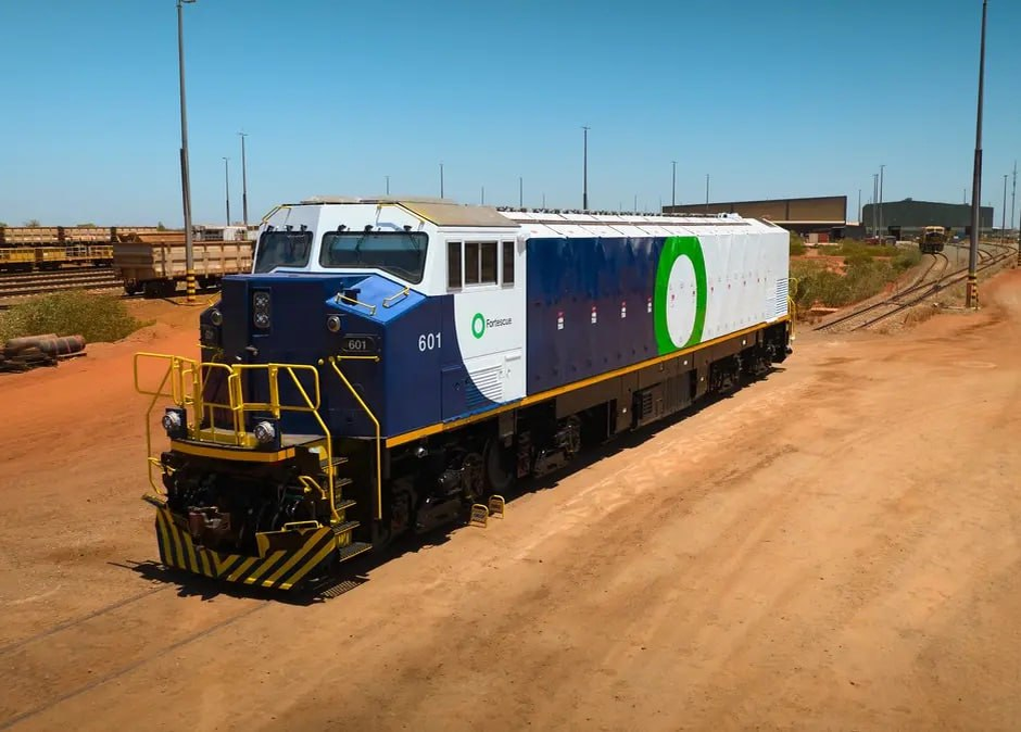 Аккумуляторный локомотив SD70J-BB от Progress Rail в Австралии. Источник: Fortescue