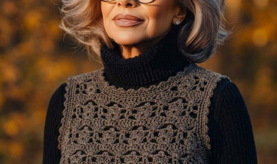 Узор крючком для жилета