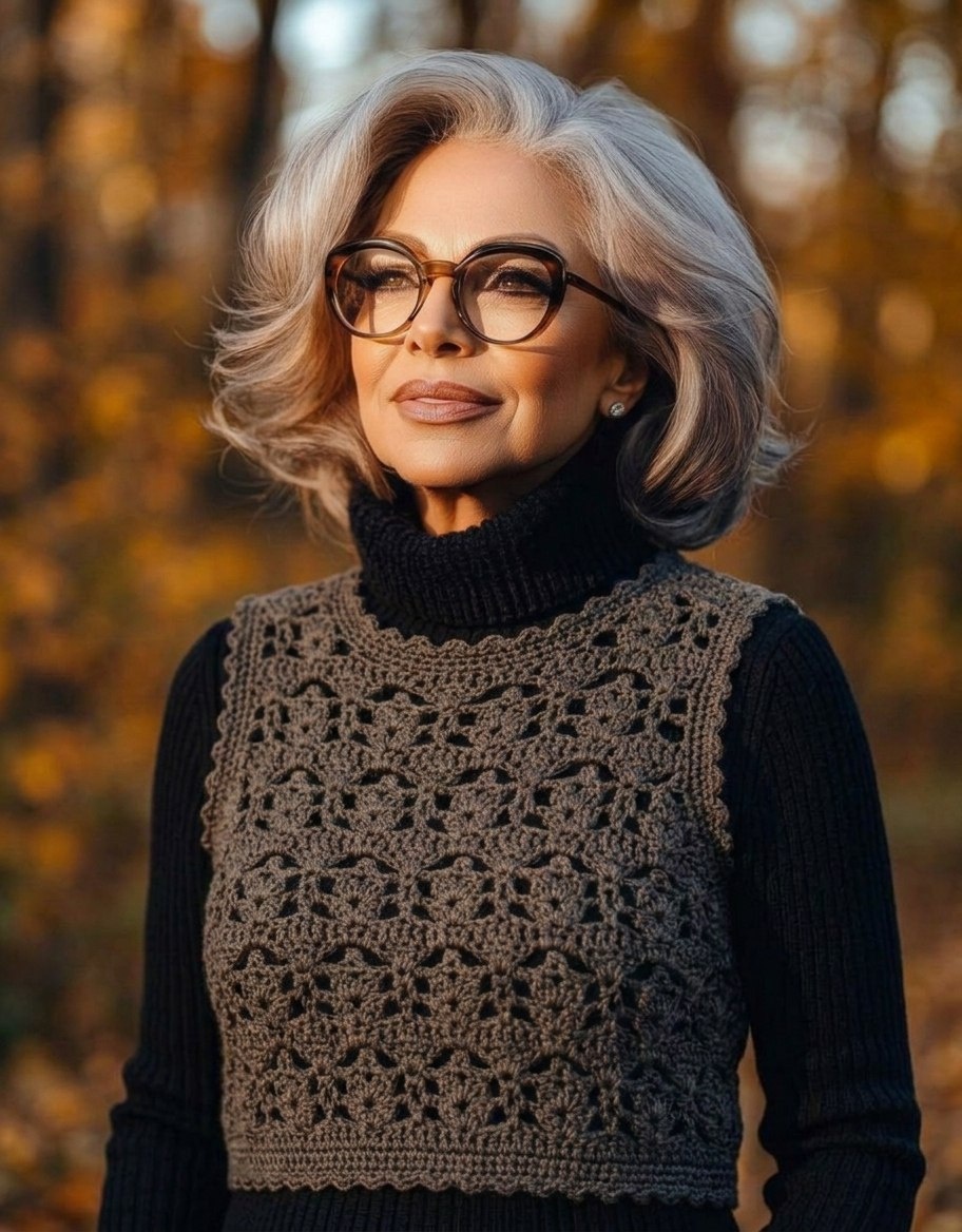 жилет крючком