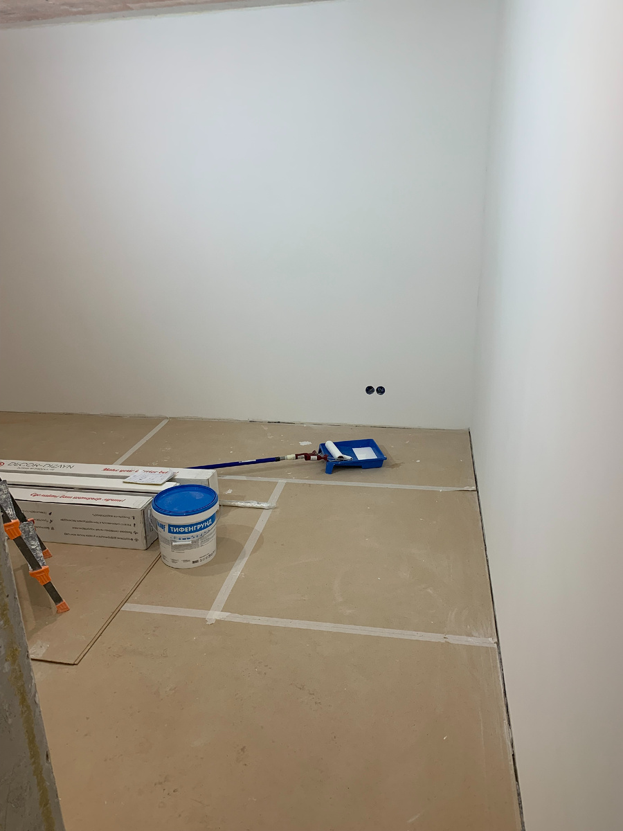 Подготовка сен под покраску.