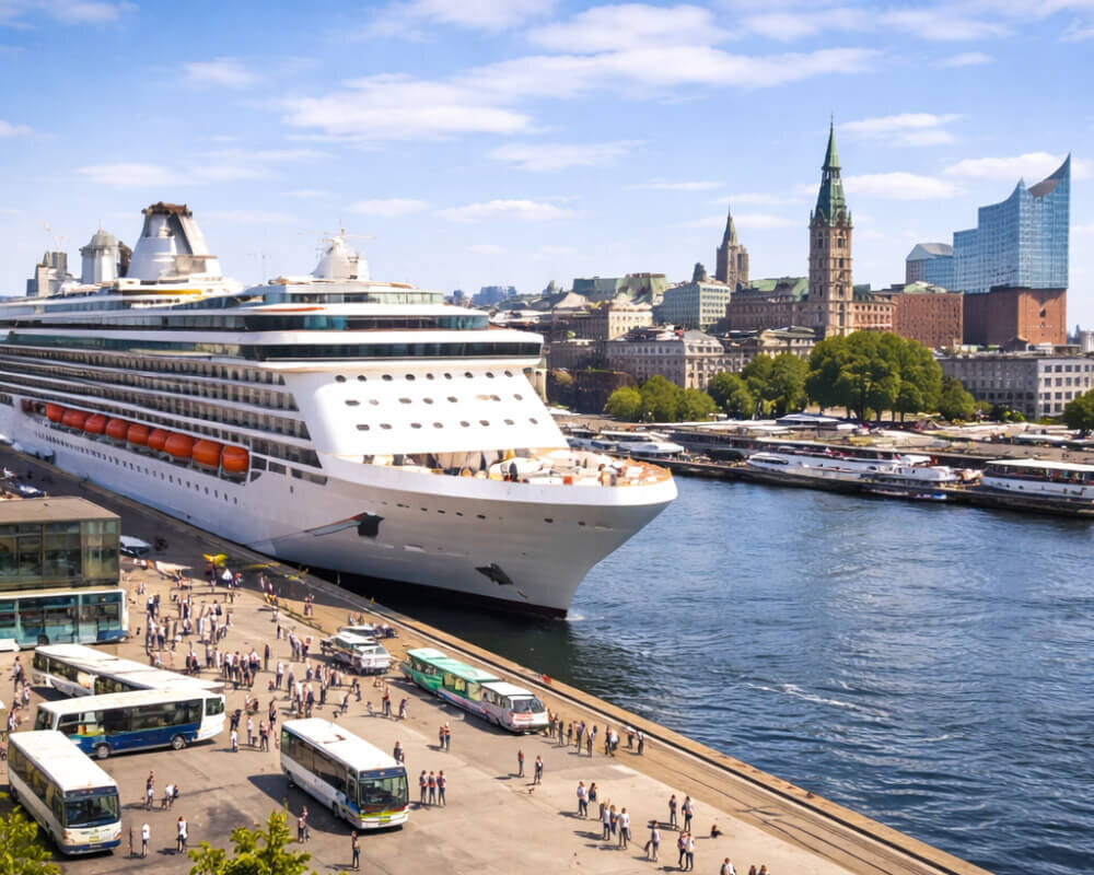 Круизная стоянка в Гамбурге