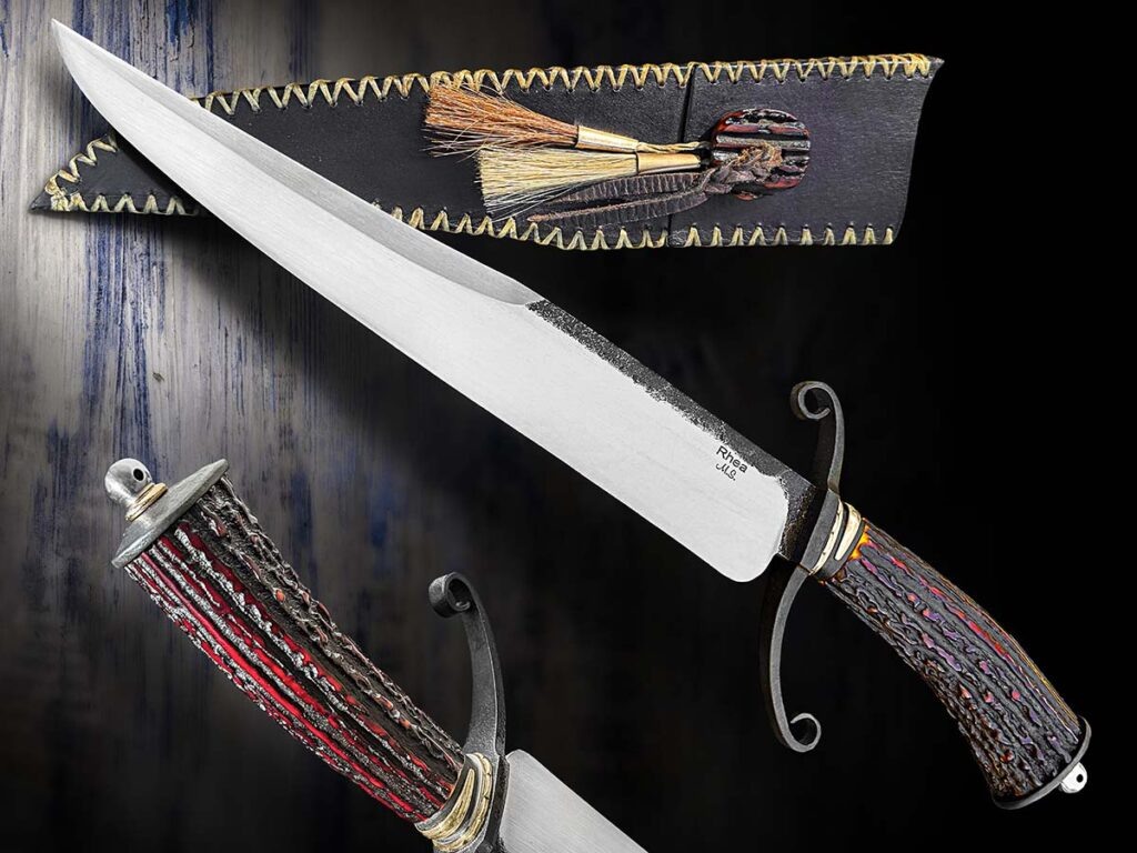 Мастер ножей ABS Лин Ри считает, что Джим Боуи предпочел бы современный нож-боуи ручной работы с термообработкой и изысканными деталями. Такой нож в стиле «Сэндбар Файту» был бы идеален для Боуи, а ножны для него создала Кей Ри.