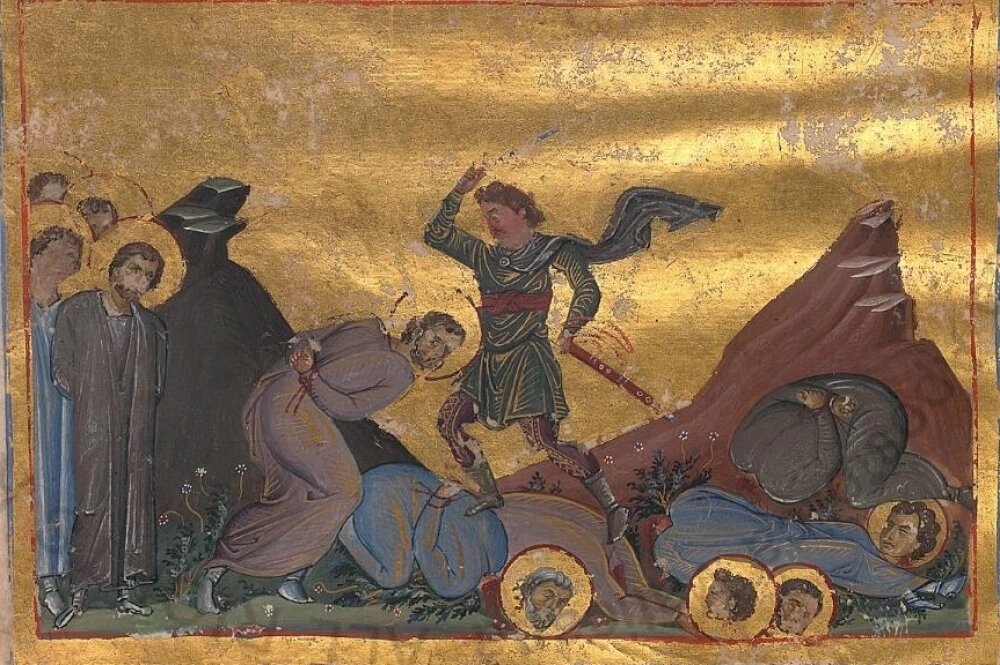    Памфил Кесарийский. Константинополь, 985 год. Миниатюра Минология Василия II. Ватиканская библиотека. Рим. Фото: Commons.wikimedia.org