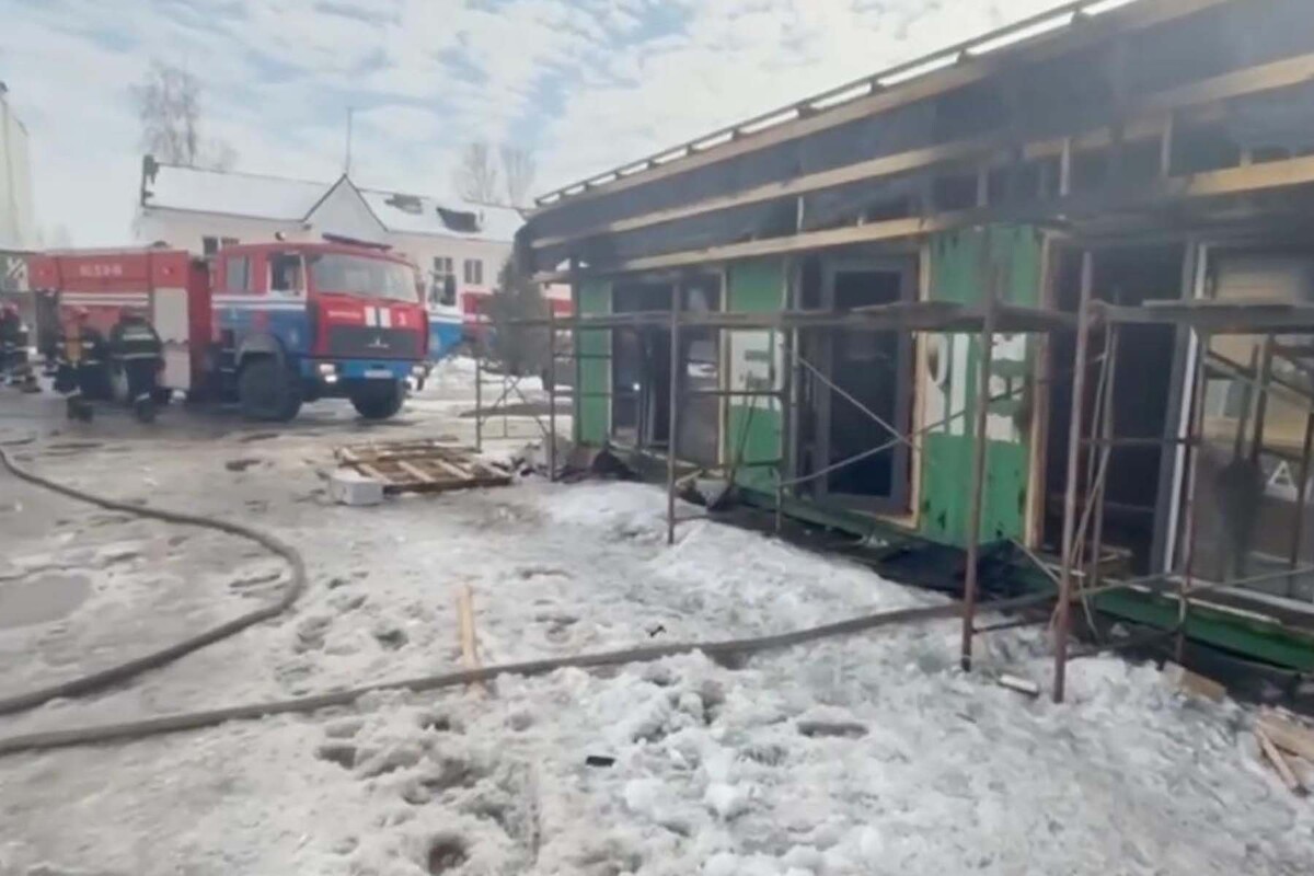  Взрыв в здании строящегося кафе в Борисове. © МЧС Беларуси