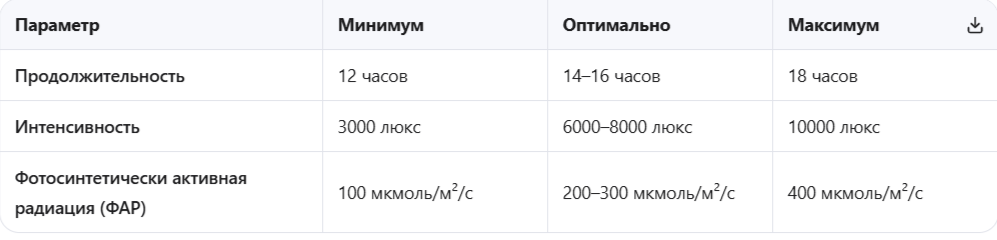Требования томатов к освещению