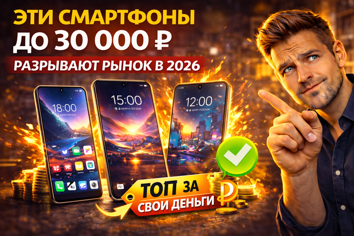 🔥 Эти смартфоны до 30 000 ₽ разрывают рынок 2026! Топ-7 хитов: суперкамеры, быстрая зарядка, мощь за копейки. Realme, Poco, Infinix — полный рейтинг с тестами. Выберите лидера!