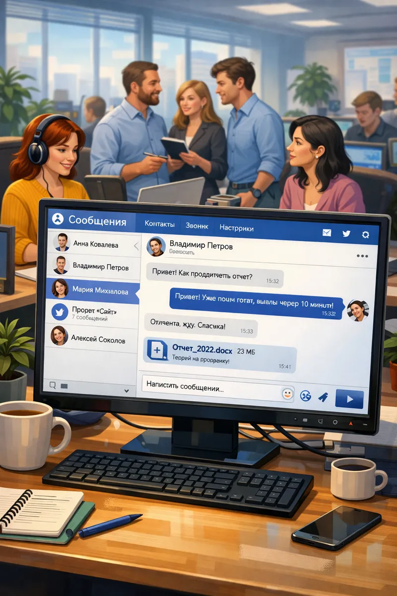 Чат в офисе